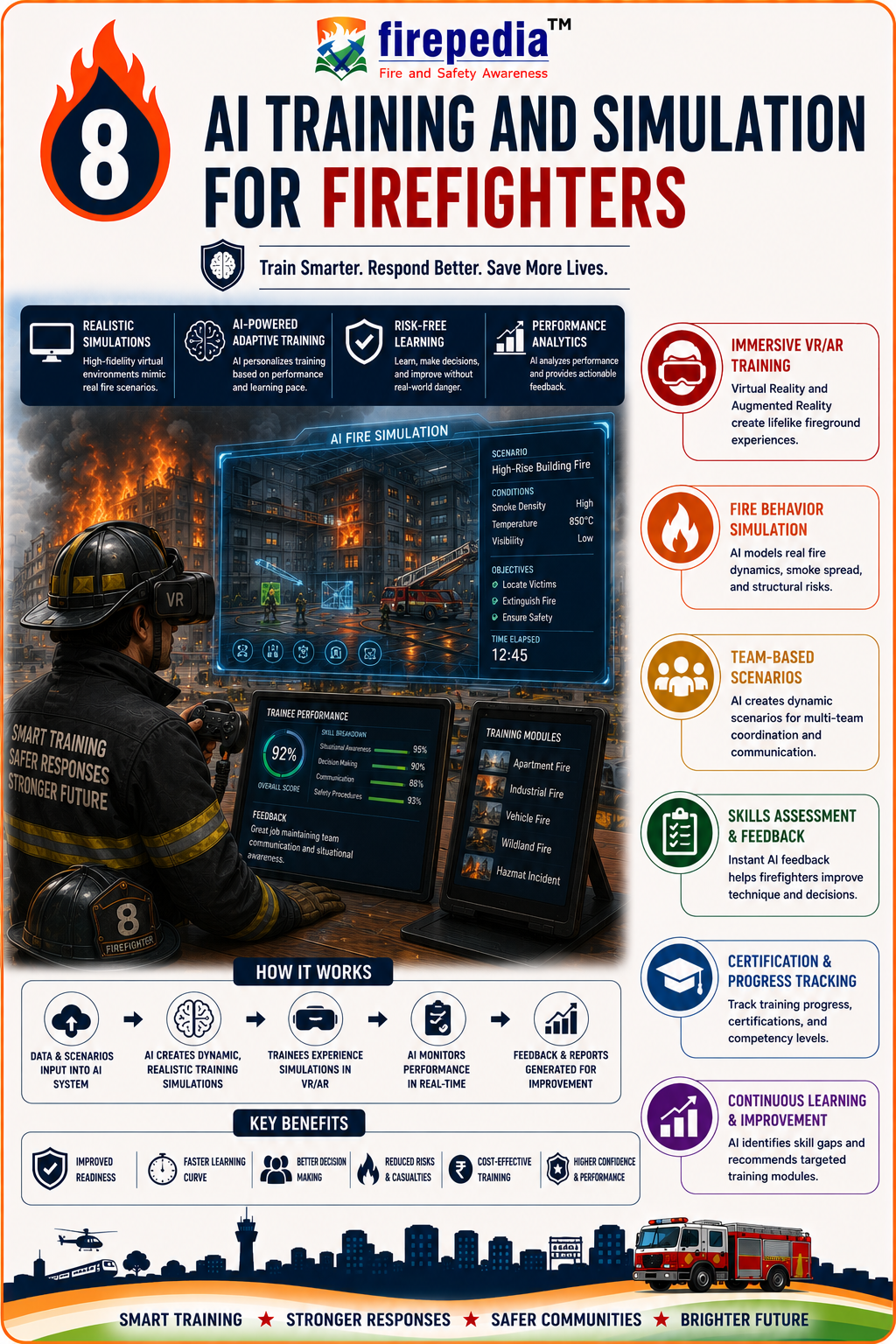 AI training and simulation for firefighters