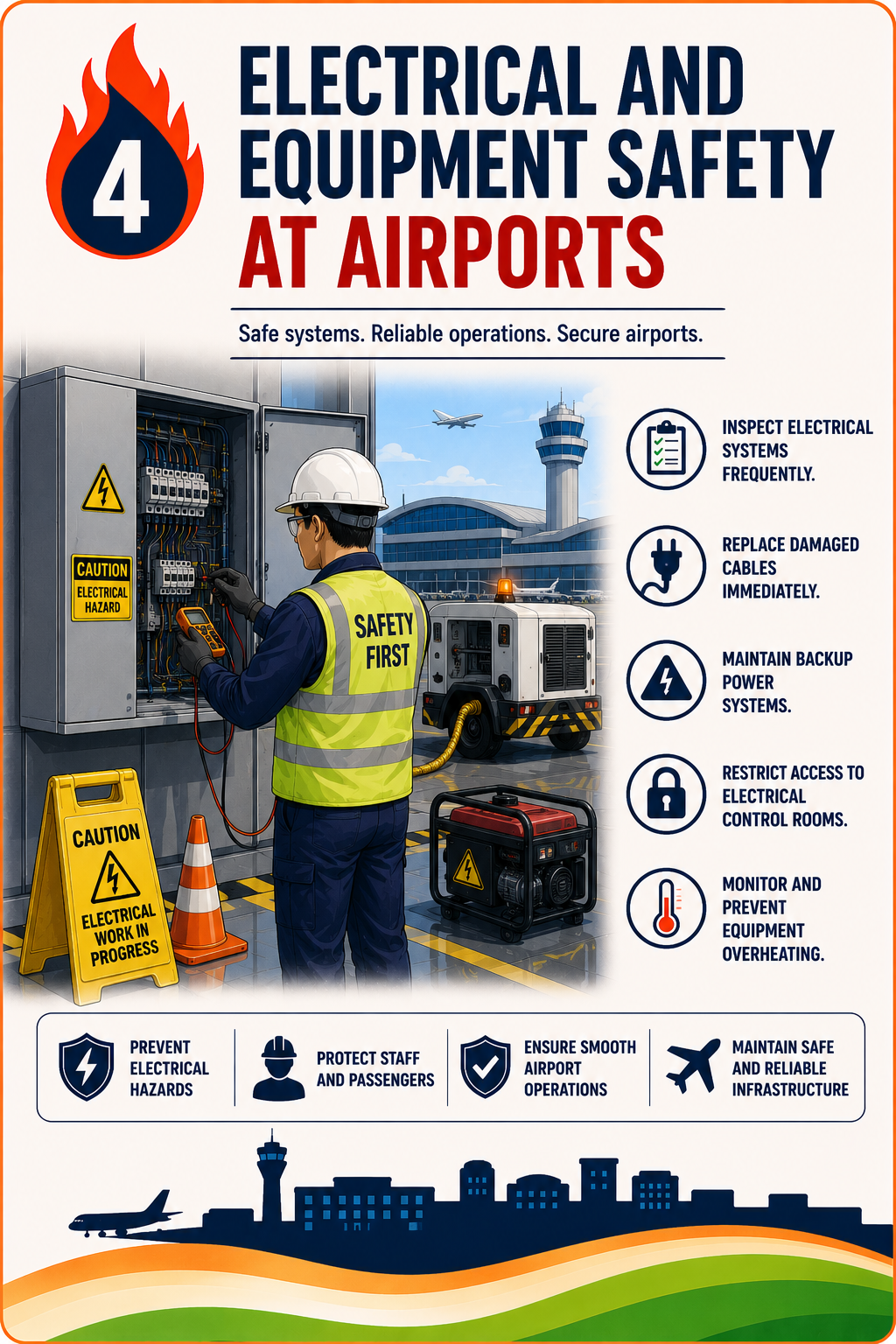 Airport electrical and equipment safety inspection